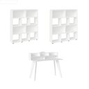 Ver imagem 1 de Conjunto Sala de Estar: Escrivaninha Sofia + 2 Estante Book