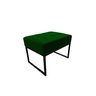 Puff Base Aluminio Tommy Sued Verde Musgo - Kimi Design - 1