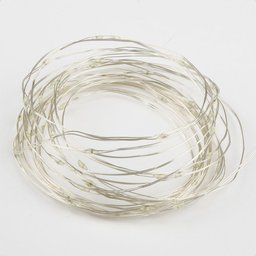 Fio de Luz Fada Cordão de Led 5m 50 Leds a Pilha Taschibra 3000k Luz Quente - 3