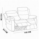 Ver imagem 7 de Kit Poltronas Cinema 2 e 3 Lugares Reclinável Elétrica com Massagem Montelli L07 Couríssimo