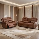 Ver imagem 1 de Kit Poltronas Cinema 2 e 3 Lugares Reclinável Elétrica com Massagem Montelli L07 Couríssimo