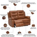 Ver imagem 5 de Kit Poltronas Cinema 2 e 3 Lugares Reclinável Elétrica com Massagem Montelli L07 Couríssimo