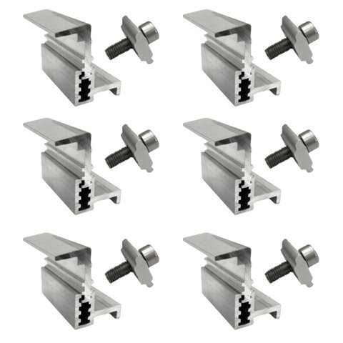Fixador Grampo Final End Clamp Regulável Linha C Placa Painel Solar Alumínio e Inox | Perfil Master