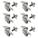 Ver imagem 1 de Fixador Grampo Final End Clamp Regulável Linha C Placa Painel Solar Alumínio e Inox | Perfil Master