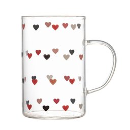 Caneca de Vidro Borossilicato Resistente a Calor Love 280ml - 1