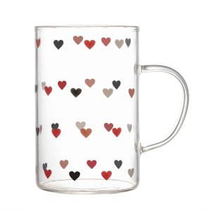 Caneca de Vidro Borossilicato Resistente a Calor Love 280ml