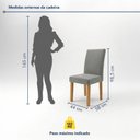 Ver imagem 3 de Conjunto de Mesa de Jantar 4 Lugares Carol e Cadeiras Espanha 120x80cm Cinamomo Off White Cinza