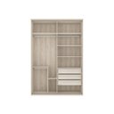 Ver imagem 2 de Guarda-roupa Modulado Evolution 2 Portas de Correr com 3 Gavetas Cabideiro e Prateleiras 1,60 Cm