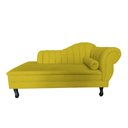 Ver imagem 3 de Recamier Decorativo Divã Amsterdã 187cm Lado Esquerdo Suede Amarelo