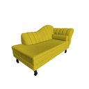 Ver imagem 4 de Recamier Decorativo Divã Amsterdã 187cm Lado Esquerdo Suede Amarelo