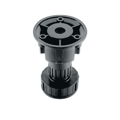 Kit 10 Pé Nivelador Plástico para Móveis 100mm (160kg) Preto Hafele 01 Kit