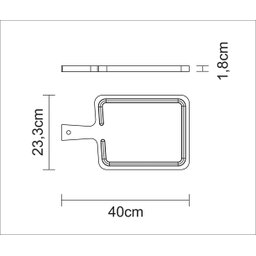 Tábua com Cabo para Churrasco Tramontina em Madeira Mista - 40x23,3 Cm - 3