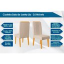 Ver imagem 3 de Conjunto: Mesa de Cozinha Rubi Tampo Madeirado C/ Vidro Curvo 170x90cm e 6 Cadeiras Lia Cedro/off