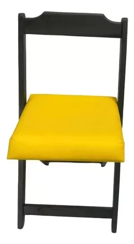 Conjunto Mesa Dobrável 120x70 C/4 Cadeiras Estofadas Amarelo - 5