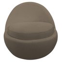 Ver imagem 5 de Poltrona Decorativa Orgânica Kaira Base Fixa Bouclé Marrom - Nexta Casa