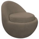 Ver imagem 2 de Poltrona Decorativa Orgânica Kaira Base Fixa Bouclé Marrom - Nexta Casa