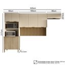 Ver imagem 4 de Armário de Cozinha Modulada 3 Peças Charm01 K02 Freijó/Vanilla - Mpozenato