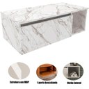 Ver imagem 2 de Gabinete de Banheiro 80 Cm com 1 Porta e Nicho Marina Mármore Branco