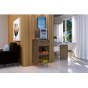 Ver imagem 1 de Balcão / Fruteira para Bebedouro Estilo Retrô com Gaveta Cor Canela Rm