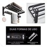 Porta Toalha Banho Rosto Retrátil Acessórios banheiro parede:preto - 4