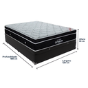 Ver imagem 5 de Cama Box Casal Preto Baú e Colchão Ortobom Elegant Molas Ensacadas EuroPillow