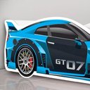 Ver imagem 4 de Cama Infantil Mini Cama Carro de Corrida Gt Azul