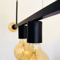 Lustre Pendente Fuzue 3 Lâmpadas Moderno para Ambientes Internos - Preto - 2