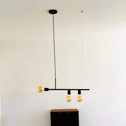 Lustre Pendente Fuzue 3 Lâmpadas Moderno para Ambientes Internos - Preto - 3