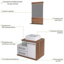 Ver imagem 5 de Conjunto Balcão C-cuba Q32 e Espelheira Legno 651 Branco Chess C-carvalho Dark Branco Chess C-nogal