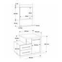 Ver imagem 6 de Conjunto Balcão C-cuba Q32 e Espelheira Legno 651 Branco Chess C-carvalho Dark Branco Chess C-nogal