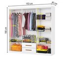 Ver imagem 4 de Guarda-roupa Solteiro Aurora 6 Portas 2 Gavetas Branco - Carioca Móveis