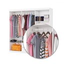 Ver imagem 6 de Guarda-roupa Solteiro Aurora 6 Portas 2 Gavetas Branco - Carioca Móveis