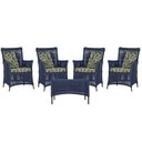 Ver imagem 1 de 4 Poltronas e 1 Mesa Igapó em Alumínio Pintura Marrom Corda Náutica Estofado 5