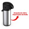 Garrafa Térmica Inox de Vidro Pressão para Café Chá 1 Litro - 5