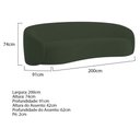 Ver imagem 3 de Sofá 3 Lugares 200cm Orgânico Luxo Recepção Amore Linho Verde