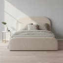 Ver imagem 5 de Cama Casal para Quarto Chique Cabeceira e Peseira Estofada