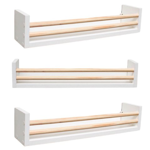 Kit 3 Prateleiras de Mdf Brancas – 60x10cm Estilo Clean | Dulce