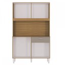 Ver imagem 3 de Cozinha Compacta Cássia 8 Portas 1 Gaveta Damasco/Off White - Poquema