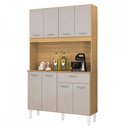 Ver imagem 2 de Cozinha Compacta Cássia 8 Portas 1 Gaveta Damasco/Off White - Poquema