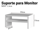 Ver imagem 2 de Suporte Elevado para Monitor em Mdf - Organizador de Mesa 15cm X 33cm