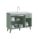 Ver imagem 3 de Balcão de Cozinha 3 Portas e 1 Gaveta 581 Casamia - Verde Bellagio