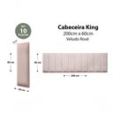 Ver imagem 2 de Placas Cabeceira King 200cm X 60cm 10 Placas Veludo Nude