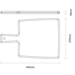 Fsc Tábua Retangular Tramontina Kitchen em Madeira Teca com Cabo 40x27 Cm Tramontina - 4