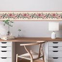 Ver imagem 4 de Faixa Decorativa Adesiva (autocolante) - Floral com Tons Marrom e Dourado