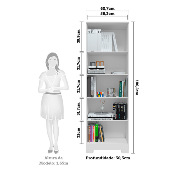 Armário Multiuso 2 Portas com Chave Bordo Ronipa Branco 100% Mdf - 4