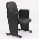 Ver mais imagens de Poltrona Auditório Rebatível 01 Lugar – Linha Premium - Corino Preto - 38101