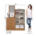 Ver imagem 2 de Cômoda Multiuso Layla Plus 3 Gavetas MDF MDP Puxador Plástico Cinamomo Casa 812