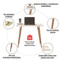 Ver imagem 4 de Mesa Escritório Escrivaninha Mesinha Computador Estudo Retrô
