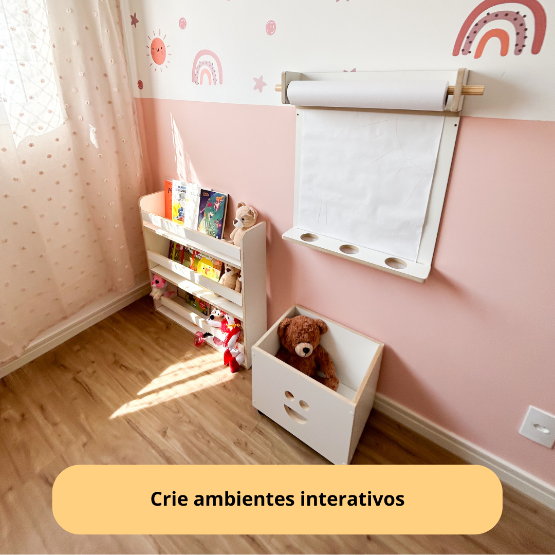 Baú Organizador de Brinquedo com Rodinhas Branco Mdf Sorriso - 6