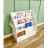 Estante Infantil Branca Montessori Porta Livros e Revisteiro de Mdf -hanna - 1